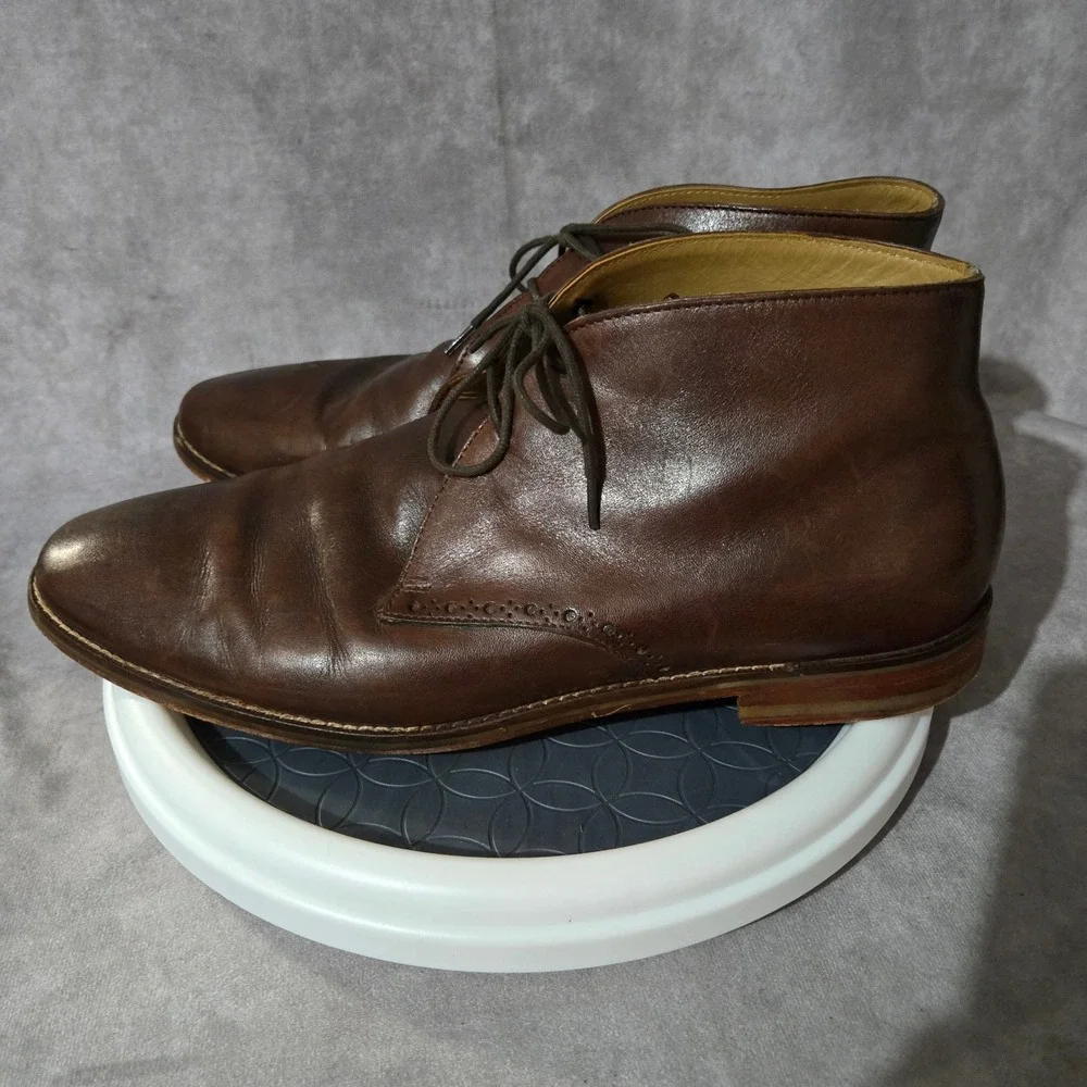 Cole Haan Chukka Boot Mens 12M Brown Leather Grand.OS Brogue C12941 Casual
